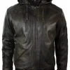 Men’s Dark Brown Distressed Leather Jacket