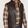 Mens Brown Lambskin Leather Vest