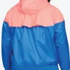 Nike Sportswear Windrunner Blue and Pink Hooded Jacket