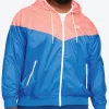 Nike Sportswear Windrunner Blue and Pink Hooded Jacket