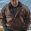 Ma Dong-seok The Roundup Punishment Brown Leather Jacket