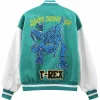 Zero Fighter Dinosaur Skeleton T-Rex Letterman Jacket