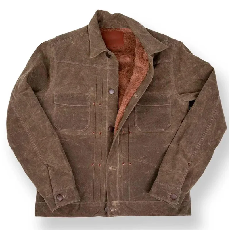 Yellowstone Season 5 Luke Grimes Shearling Suede Jacket