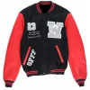Varsity Off-White 23 Eagle Red and Black/Green and Blue Jacket