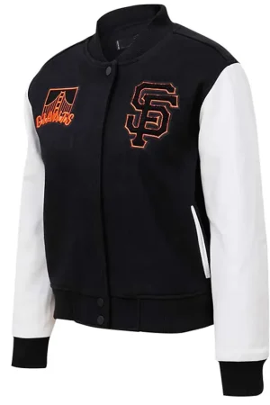 San Francisco Giants Varsity Black and White Jacket