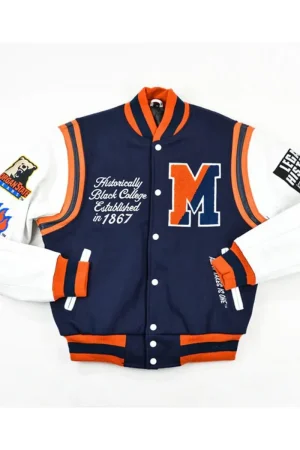 Morgan State University Motto 2.0 White and Blue Jacket