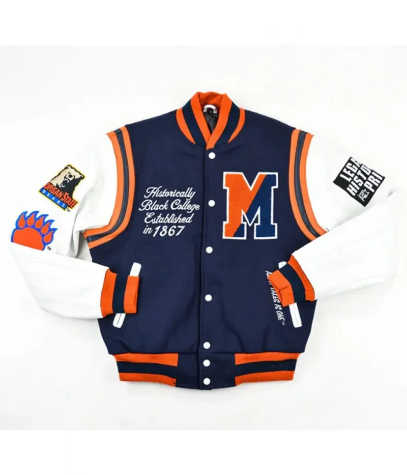 Morgan State University Motto 2.0 White and Blue Jacket
