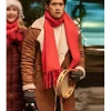 Love Hard Harry Shum Suede Leather Coat