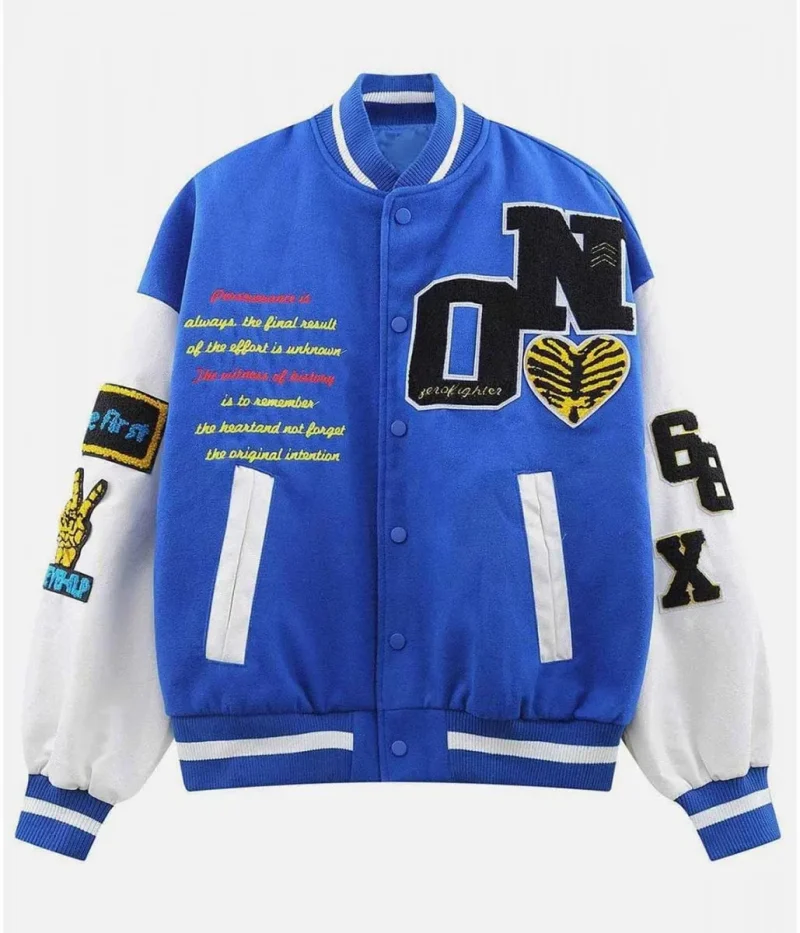 Zero Fighter Dinosaur Skeleton T-Rex Letterman Jacket