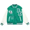 Black Air Design Corp Funny Skull Punk Star Letterman Jacket