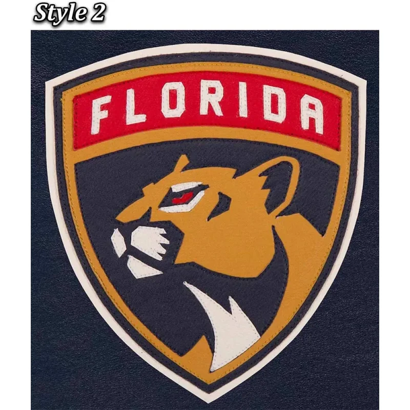 Florida Panthers Varsity Navy Leather Jacket
