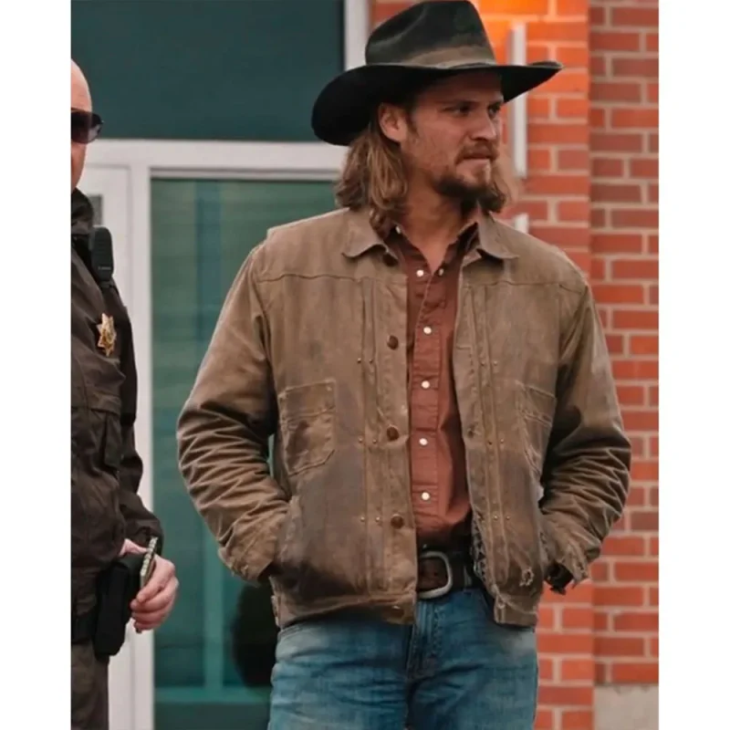 Yellowstone Season 5 Luke Grimes Shearling Suede Jacket