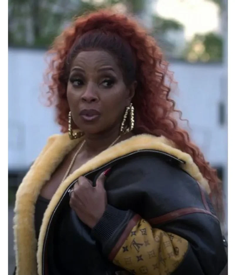 Mary J Blige Power Book Aviator Leather Jacket