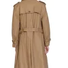 Men’s Double Breasted Light Brown Belted Leather Coat