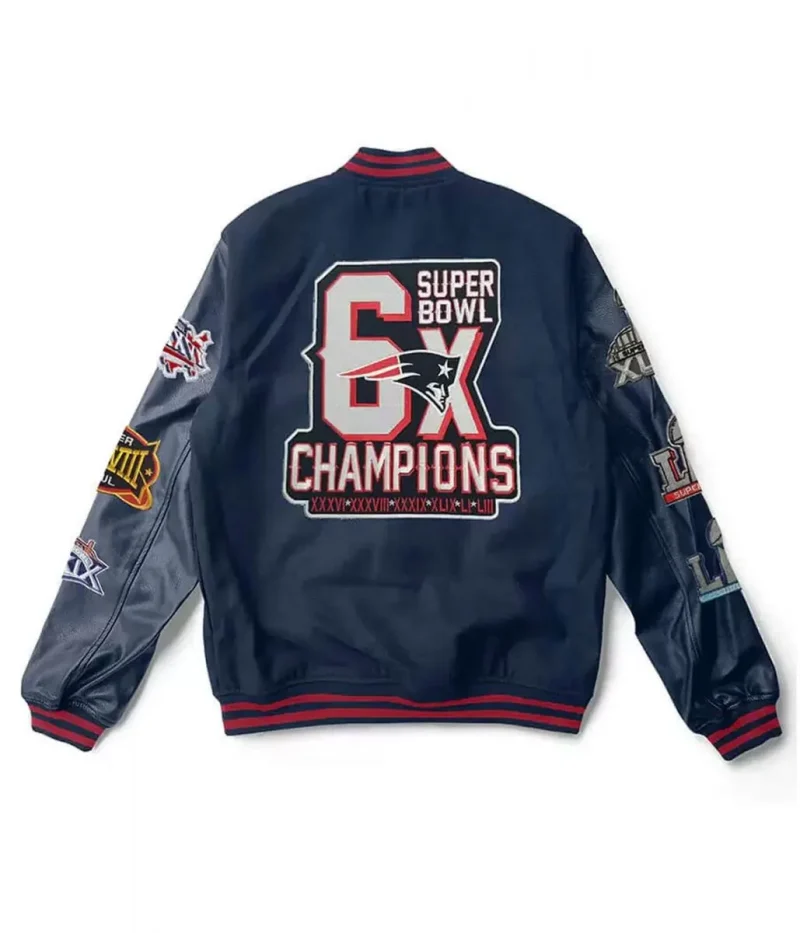 Varsity New England Patriots 6X Super Bowl Champions Navy Jacket
