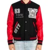 Varsity Off-White 23 Eagle Red and Black/Green and Blue Jacket
