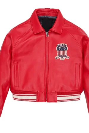Avirex Cropped Leather Jacket