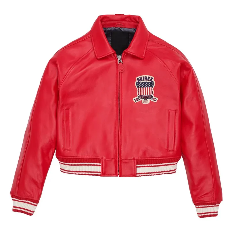 Avirex Cropped Leather Jacket
