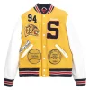 Varsity Supreme Tiger White and Yellow Jacket