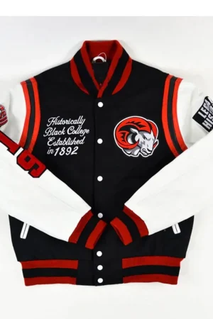 Winston-Salem State University HBCU Motto 2.0 Varsity Black and White Jacket
