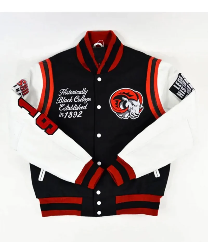 Winston-Salem State University HBCU Motto 2.0 Varsity Black and White Jacket