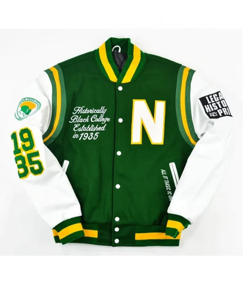 Motto 2.0 Norfolk State University Varsity Green Jacket