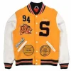 Varsity Supreme Tiger White and Yellow Jacket