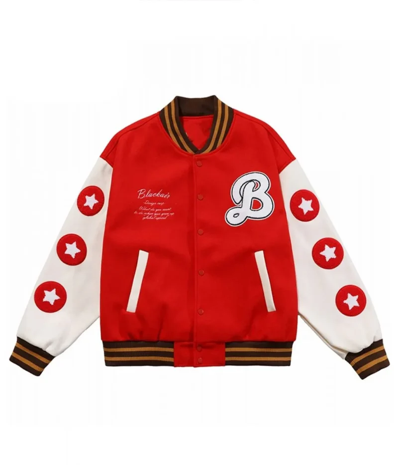 Black-Air Better with Burger Fries Letterman Jacket