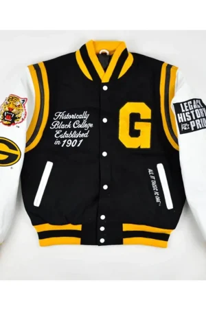 Grambling State University Motto 2.0 Varsity Black and White Jacket
