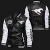 Calgary Stampeders Bomber Varsity Leather Jacket