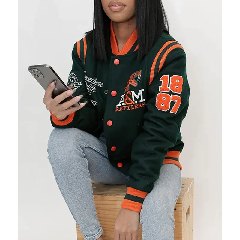 Florida A&M University 1887 Green Varsity Jacket