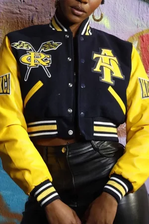 Women’s North Carolina A&T State University Black and Yellow Varsity Jacket
