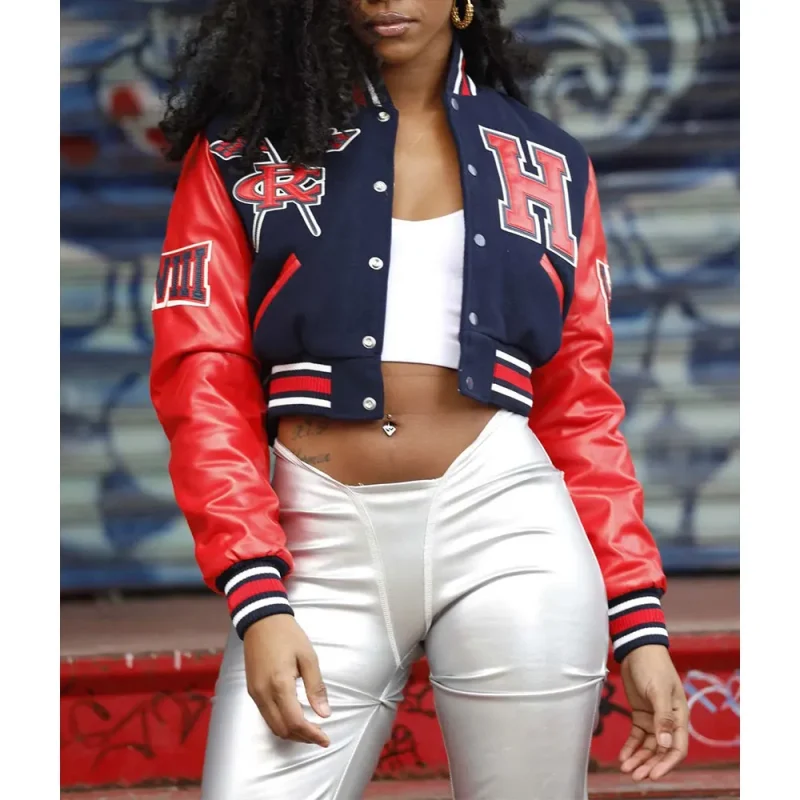 Women’s Howard University Cropped Varsity Jacket