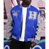 Men’s Hampton University Royal and Gray Varsity Jacket