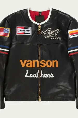 Cherry Vanson Star Leather Jacket