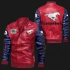 Calgary Stampeders Bomber Varsity Leather Jacket