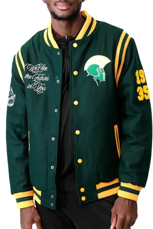 Norfolk State Spartans Varsity Green Wool Jacket