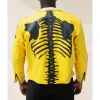 Vanson Skeleton Yellow/Red Leather Jacket